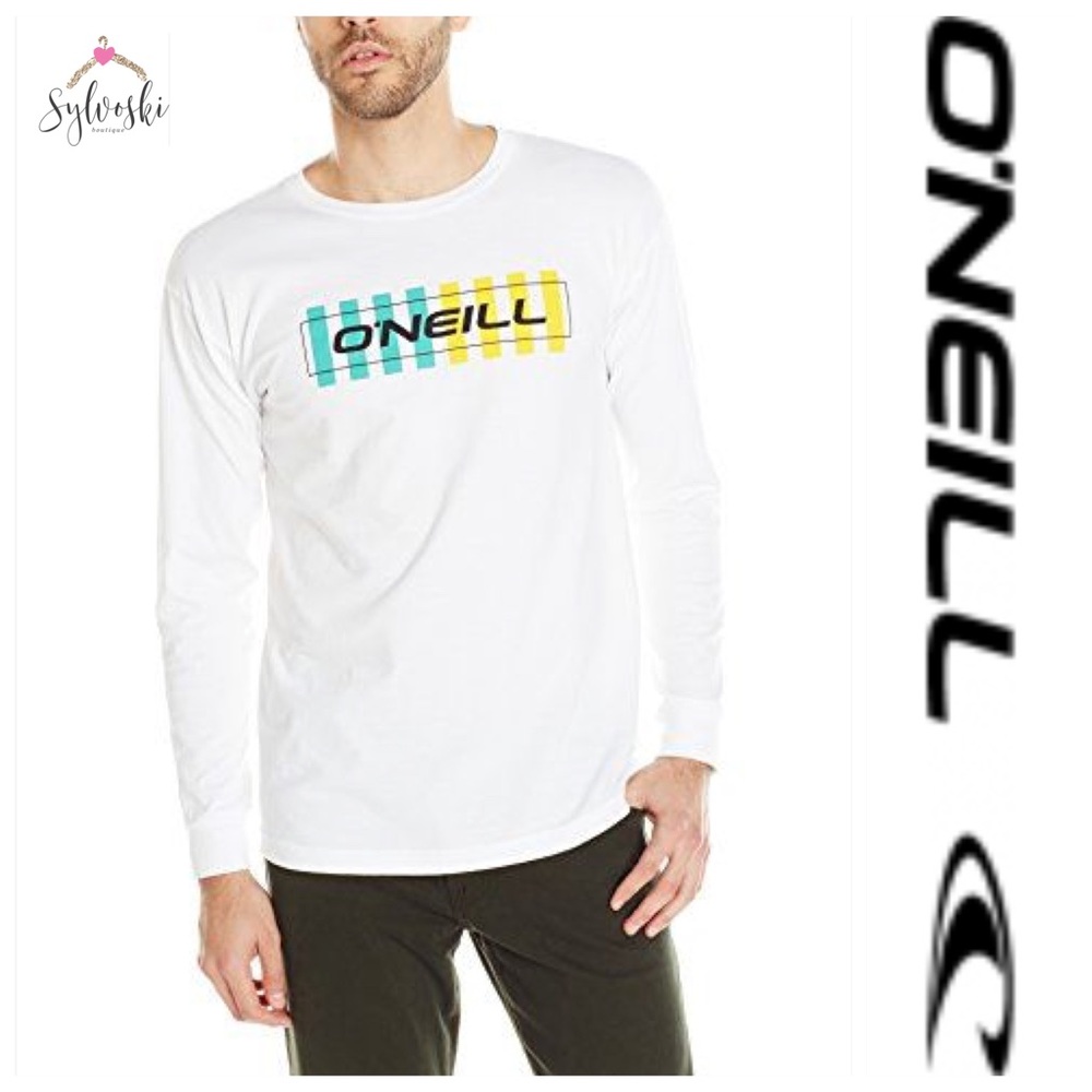 O'Neill Men's Lima Long Sleeve T-Shirt, White NWT